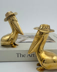 Vintage Brass Pelican Couple