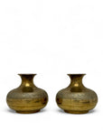 Vintage Brass Vases-A Pair