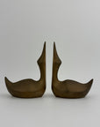 Vintage Brass Geese- A Pair