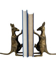 Vintage Brass Kangaroo Bookends with Joeys – Mid-Century Modern Set