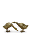 Vintage Brass Geese- A Pair