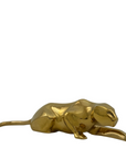 Vintage Brass Crouching Jaguar