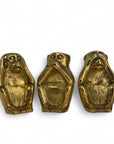 Vintage Brass wise Monkeys- A Set of Three