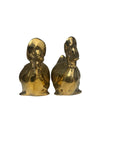 Vintage Brass Mother Goose and Papa Goose