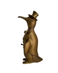 Vintage Brass Penguin Conductor with Baton – Whimsical Dapper Sculpture