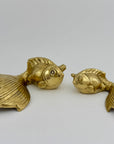 Large Vintage Fancy Tail Large Eyed Brass Fish- A Pair