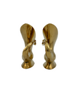Vintage Brass Swan Bookends- A Pair