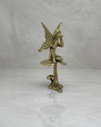Vintage Brass Fairy on A Mushroom