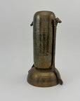 Vintage Brass Hammered Vase With Horse Head Handles