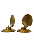 Vintage Brass Seashell Candle Holders – Coastal Nautical Taper Holders (Pair)