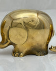 Vintage Brass Elephant Family-A Set of Three