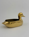 Vintage Brass Duck Stash Pot