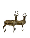 Vintage Brass Kudu Antelope Pair