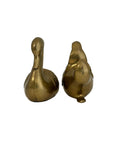 Vintage Brass Swan Bookends- A Pair