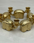 Vintage Brass Elephant Circle- A Set of Five