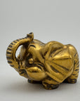 Small Vintage Brass Elephant Stash Pot / Ashtray / Trinket Holder