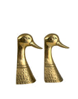 Vintage Brass Duck Head Bookends – Pair