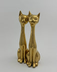 Slim MCM Vintage Brass Cats-A Pair