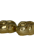 Rare Vintage Brass Chubby Rabbits-A Pair