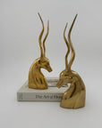Vintage Brass Antelopes- A Pair