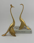 Vintage Brass MCM Peacock and Peahen- A Pair-Wedding Gift