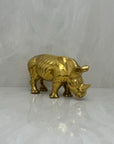 Vintage Brass Rhino