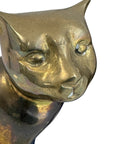 Vintage Brass Cat Pair