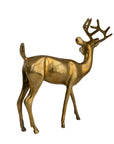 Vintage Brass Deer in a Gentle Gaze