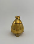 Vintage Brass Frog Lidded Trinket/Candle Pot
