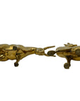 Rare Vintage Polished Brass Gazelle Pair | Mid-Century Modern Antelope Sculptures