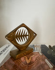 Vintage Mid-Century Modern Abstract Brass Fish Sculpture - 6 inches