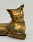 Mid-Century Modern Brass Cat Sculpture – Sleek & Minimalist Design