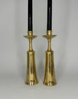 Vintage Brass Candleholders- A Pair By Jens Quistgaard Marked Dansk Design Danmark