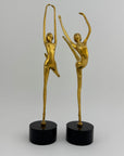 Tall Vintage Brass Ballerina Figurines – Set of Two