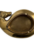 1980 Dolbi Cashier Brass Ram Ashtray/Wishburner– Sculptural Mid-Century Catchall