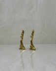 Small Vintage Brass Cool Cats-A Pair