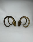 Vintage 1981 Dolbi Cashier Ram Horn Sculptures