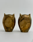 Pair of Vintage Brass Owl Bookends