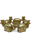 Vintage Brass Elephant Circle- A Set of Five