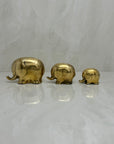 Vintage Brass Elephant Family-A Set of Three