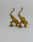 Vintage Brass Circus Elephants- A Pair