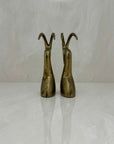Vintage Brass Antelope Figurines-A Pair