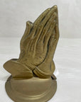 Vintage Brass Praying Hands Bookends-A Pair