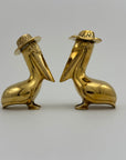 Vintage Brass Pelican Couple