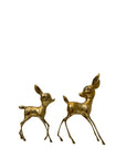 Vintage Brass Deer Pair – Mid-Century Modern Fawns | Hollywood Regency Woodland Figurines