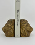 Vintage Brass Lion Bookends- A Pair