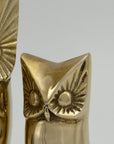 Vintage Brass Owl and Owlet-Pair