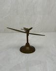 Vintage Brass Airplane on Stand