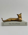 Mid-Century Modern Brass Cat Sculpture – Sleek & Minimalist Design