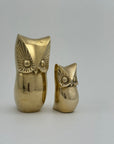 Vintage Brass Owl and Owlet-Pair